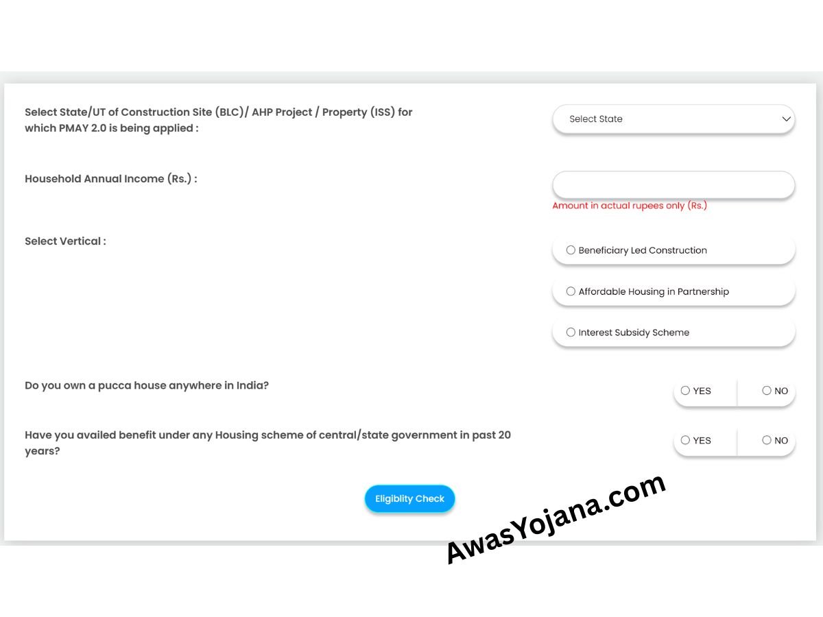 PMAY 2.0 Eligibility Criteria Guide
